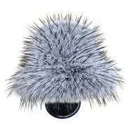Nouveau Chapeau de Pêcheur en Fausse Fourrure de Renard Respirant, Tendance Transfrontalière, Couleur Argent-Bleu, Chapeau Tibétain Épais en Fausse Fourrure