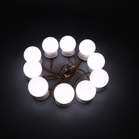Kit d'éclairage LED pour miroir de maquillage avec éclairage inférieur dissimulé, 10/12 ampoules de maquillage à intensité variable, ensemble de miroir de vanité