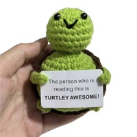 Tortue positive faite à la main au crochet tortue de motivation émotionnelle décor cadeaux inspirants pour fête femmes hommes cadeaux d'anniversaire
