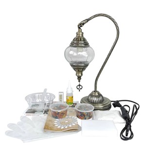 Sıcak satış fas DIY LED E14 türk mozaik lamba kiti Modern tarzı demir cam malzeme elektrik güç okuma odası kullanımı için - Product Image 5