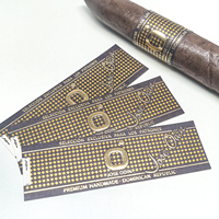 Maßgefertigtes 3D-Geprägtes Goldfolien-Strukturpapier Zigarrenetikett für Premium Dominikanische Handgemachte Zigarrenband-Verpackung