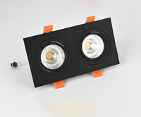 Projecteur led pc 10w, montage encastré cob led downlight 10w, spot de plafond à Double tête