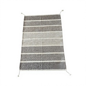 EUROPEAN TRENDY MODERN STRIPED WOOL RUGS BEST QUALITY WHOLESALE HANDMADE DESIGNER HANDWOVEN CARPET HANDMADE INDIA ITHL - Product Image 1