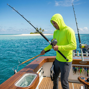 Sudadera con Capucha para Hombre, Diseño Personalizado, Tejido Bird <span class=keywords><strong>Eye</strong></span> de 130 g/m², Secado Rápido, para Senderismo, Pesca y Actividades al Aire Libre, Protección Solar UV UPF, Corte Holgado y Transpirable - Product Image 3