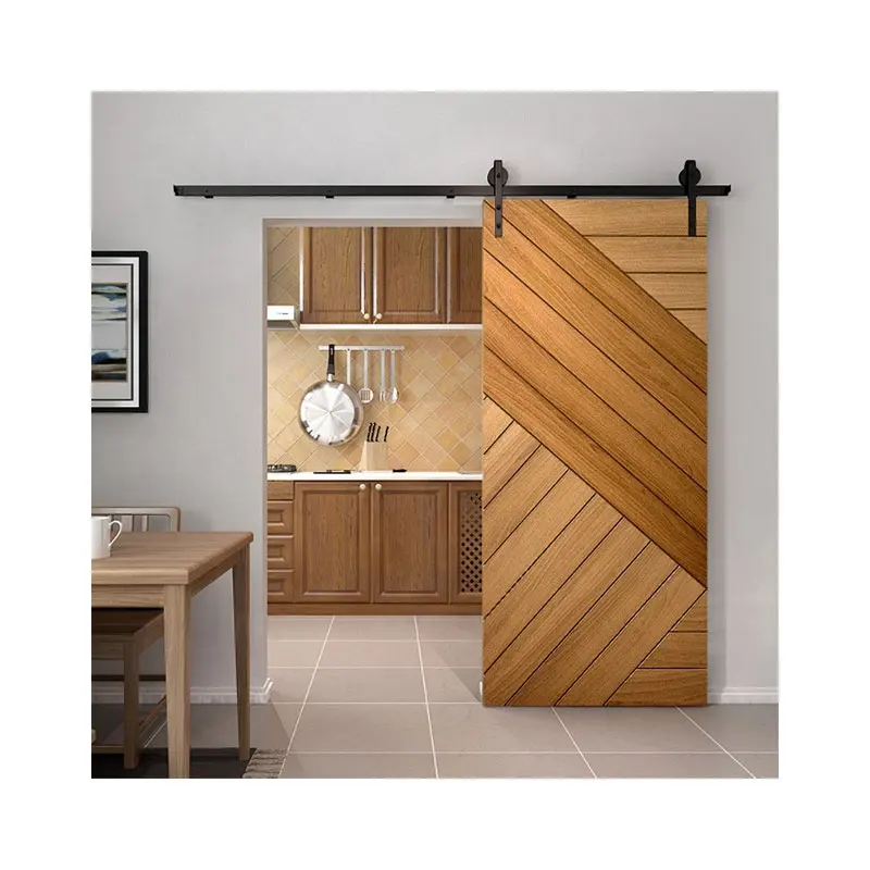 Современный домашний интерьер массивной древесины большой полосатый дизайн спальни раздвижные двери сарая
