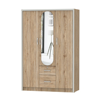 Armoire de chambre moderne en bois de haute qualité avec miroir, écologique, pour le rangement des vêtements, idéale pour la maison, la chambre, l'atelier, la salle à manger