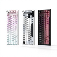 Clavier mécanique K81 personnalisable à trois modes avec rétroéclairage RGB, touches gravées latéralement, sans fil dédié pour le gaming