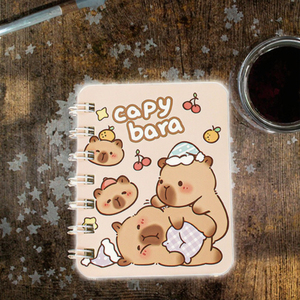 2025 Chất lượng cao A7 kích thước các loại vui capybara thiết kế xoắn ốc máy tính xách tay dày giấy bìa văn phòng cung cấp văn phòng phẩm quà tặng - Product Image 3