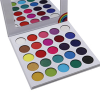 Private Label 25-Farben-Lidschatten-Palette Benutzer definiertes Logo Dunkler Hautton Mineral Makeup Puder Schimmer Finish Mattes Augen Make-up
