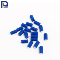 Piston à ressort en nylon bleu avec embout sphérique lisse fileté à fente, norme ISO, certifié ROHS, marque PANQI