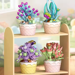 Çiçek Saksısı Yapı Taşları Şifalı Çok Katmanlı Yapı Taşları DIY Saksı Setleri Doğum Günü Noel Hediyesi için - Product Image 2