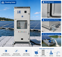 Boîtier solaire flottant connecté au réseau, armoire de système de pompage solaire avec étanchéité IP65 et résistance aux hautes températures