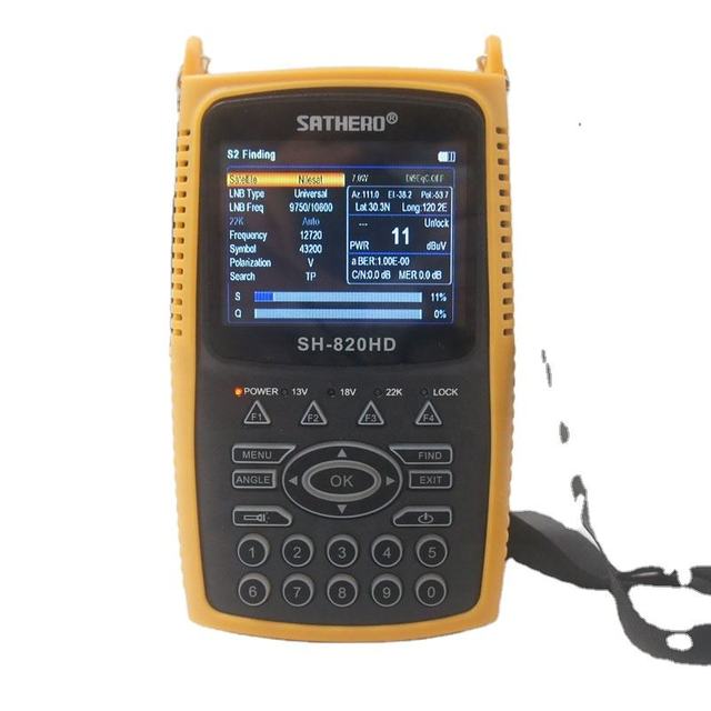 SH-820HD DVB-S/S2 combo Digital Signal Finder Sathero digital HD satellite meter