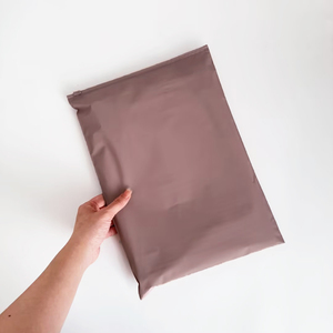 Luxury Taupe Zipper Bags - Custom Light Coffee Color Bags with Zipper for <b>Garments</b> for Sportswear Jeans Shirts Hoodies - Product Image 2