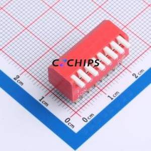 DL-08HT DIP Switch Through hole Component (THT),P=2.54mm Switch Piano Key Single Pole Single Throw 8 2.54mm - Product Image 1