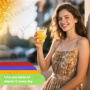 Tableta Efervescente de <span class=keywords><strong>Vitamina</strong></span> <span class=keywords><strong>C</strong></span> Julong OEM, Sabor Naranja, 1000 mg, Extracto de <span class=keywords><strong>Amla</strong></span> + Zinc, Apoya una Piel Libre de Acné - Product Image 3