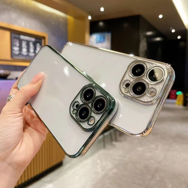 Diamond Luxury Pohne case Clear Plating Fashion TPU Mobile Phone Case Covers for Iphone 13 / 12