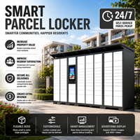 Casier à colis électronique intelligent avec affichage publicitaire et lecture d'images/vidéos pour usage résidentiel, augmentant ainsi les revenus immobiliers