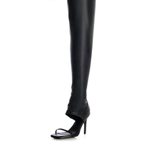 Women's Single Band Over Knee High Boots Dress Stiletto Thin Heels <b>Shoes</b> Back Zipper Summer Stretchy Long Booties - Product Image 6
