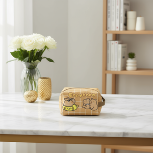 Borsa per il trucco Kapibala 19x11x9cm, pochette cosmetica con stampa di animali carini per viaggi e uso quotidiano - Product Image 2