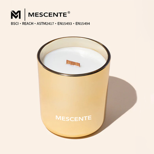 2026 MESCENTE Glossy Gold Luxury Empty <strong>Glass</strong> <strong>Candle</strong> Vessel Wholesale High Quality <strong>Candle</strong> Cup <strong>Candle</strong> <strong>Jar</strong> - Product Image 2