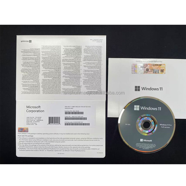 Global Windows 11 Pro DVD 100% Online Activation Windows 11 Pro OEM DVD 6 Months Warranty Fast Shipping