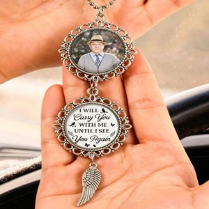 Graduation Memorial Photo <b>Charm</b> <b>Angel</b> Wings Custom Tassel Grad Cap Keepsake Ornament - Product Image 3