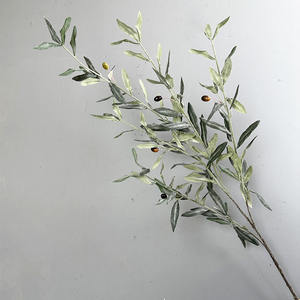 <span class=keywords><strong>Prix</strong></span> de gros, verdure artificielle, feuilles d'<span class=keywords><strong>olivier</strong></span> en soie, branche à longue <span class=keywords><strong>tige</strong></span> avec fruits, 113 cm, pour vase de maison, décoration de fête d'anniversaire - Product Image 4