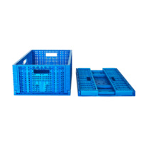 Caisse pliable en plastique pliable ventilée pliable de nourriture de stockage de légumes d'agriculture de polypropylène pour le supermarché