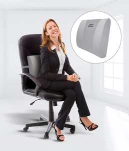 Ergonomic <b>Back</b> Rest Pillow Memory Foam <b>Cushion</b> with Adjustable Strap for Office Work Car Travel and Home Comfort - Product Image 3