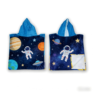 Serviette à capuche pour enfants personnalisée, poncho de bain doux, super absorbant et à séchage rapide, nom et logo personnalisés disponibles - Product Image 1