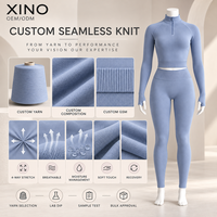 Vêtements de yoga de haute qualité, grande taille, légers, coupe ajustée, séchage rapide, manches longues, respirants, col montant, fermeture éclair quart, pour adultes