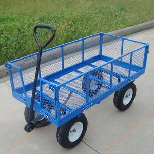 मेश स्टील गार्डन कार्ट फोल्डिंग उपयोगिता वैगन के साथ चूने वाली गाड़ी - Product Image 1
