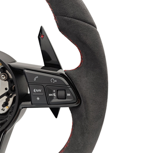 SOON TODA Volant de voiture chauffant en daim, modèle sport, très populaire, pour <span class=keywords><strong>Audi</strong></span> S3 S4 S5 S6 B8 B9 RS3 RS5 RS6 RS7 Q5 Q7 - Product Image 5