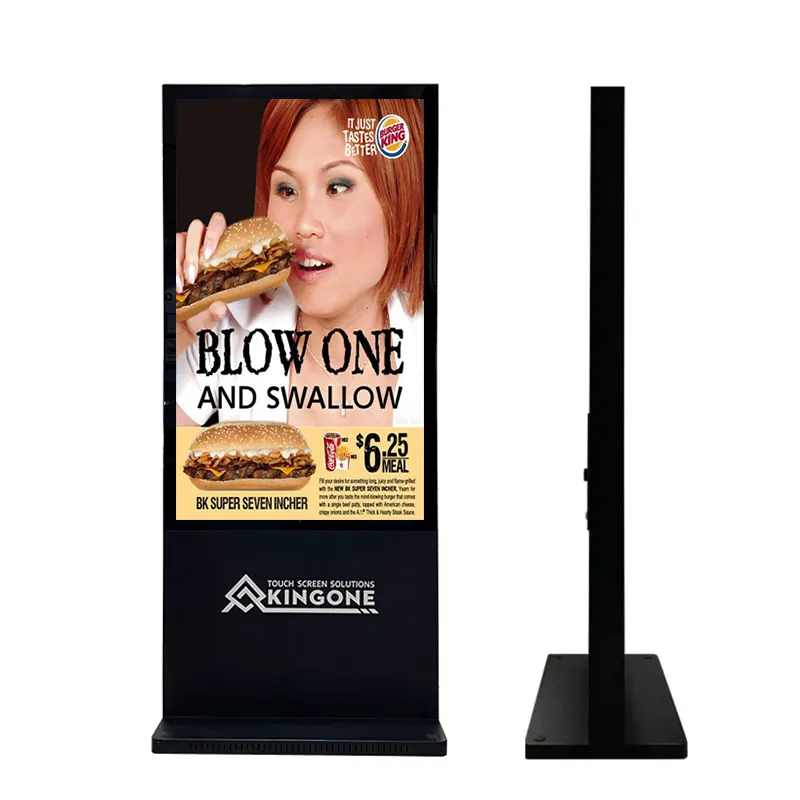 High brightness freestanding waterproof ultra thin LCD digital signage 5000nits outdoor advertising screen