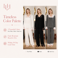 Ensemble de Nuit Élégant et Doux pour Femme, Teinture Réactive, Palette de Couleurs Intemporelles, Étiquette Personnalisée OEM, Vente en Gros, pour le Sommeil et le Confort