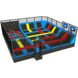 상업용 점프 트램폴린 실내 트램폴린 공원 장비 어린이와 성인을위한 번지 트램폴린 공원 - Product Image 1