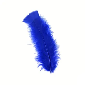 Manufacturer HP-56 turkey feather Coloured 5 Inch Up Long Dyed Turkey Flat Feather turkey feathers for craft