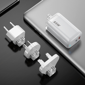 Xu hướng mới 2c1a gan 65W sạc nhanh có thể tháo rời hoán đổi cho nhau tường Du lịch Sạc Adapter với chúng tôi/AU/EU/UK có thể tháo rời phích cắm - Product Image 5