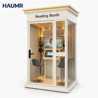 Station de récitation audio HAUMR, salle insonorisée modulaire, salle de doublage intégrée tout-en-un pour bibliothèques et centres culturels