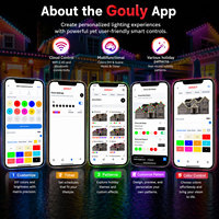 Luz LED de Punto para Exteriores Gouly, Resistente al Agua IP68, UCS7604 RGBW, Iluminación Permanente para Aleros con Efecto de Persecución de Color