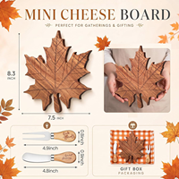 Maßgefertigter Holz-Aschenbecher, Holztablett-Dekoration für Wohnzimmertisch, 1 Set Herbst-Ahornblatt Mini-Herbsttablett Holzdeko