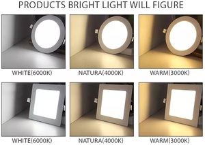 ไฟแผง LED แบบฝังบางเฉียบ 12 ชิ้น 2700K แสงสีขาวอบอุ่น อายุการใช้งาน 50000 ชั่วโมง ติดตั้งง่าย ดีไซน์ทันสมัย - Product Image 5