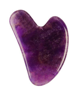 ชุดเครื่องมือหินอเมทิสต์หยกกัวซาสีม่วงสำหรับนวดหน้า - Product Image 3