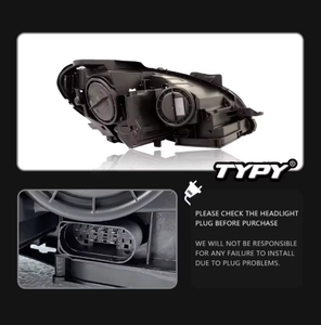 ชุดไฟหน้า LED TYPY 12V สำหรับรถเบนซ์ C-Class W204 ปี 2011-2014, อัพเกรดจากหลอดฮาโลเจน 6000K เป็นซีนอน อะไหล่ไฟหน้ารถยนต์ - Product Image 6