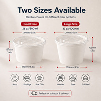 Conteneur à soupe en papier de qualité alimentaire, gobelet à soupe jetable à emporter, logo personnalisé pour restaurant