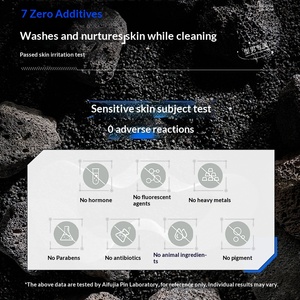 Sapone Artigianale Azure al Profumo di Olio Essenziale, Fragranza a Lunga Durata, Detergente Viso Uomo, Controllo Olio, Rimozione Acari, Pelle Grassa - Product Image 3