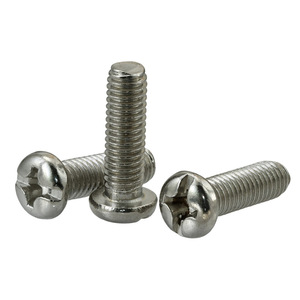 สกรูหัวกลมสแตนเลส 201 M3 M4 M5 M6 เกลียวมาตรฐาน ผิวเรียบ - Product Image 1