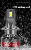 Ampoules Phares LED M8 130W 12000LM Super Lumineuses pour Voitures, Éclairage Auto Haute Puissance H3 H4 H7 9005 9006 6000K