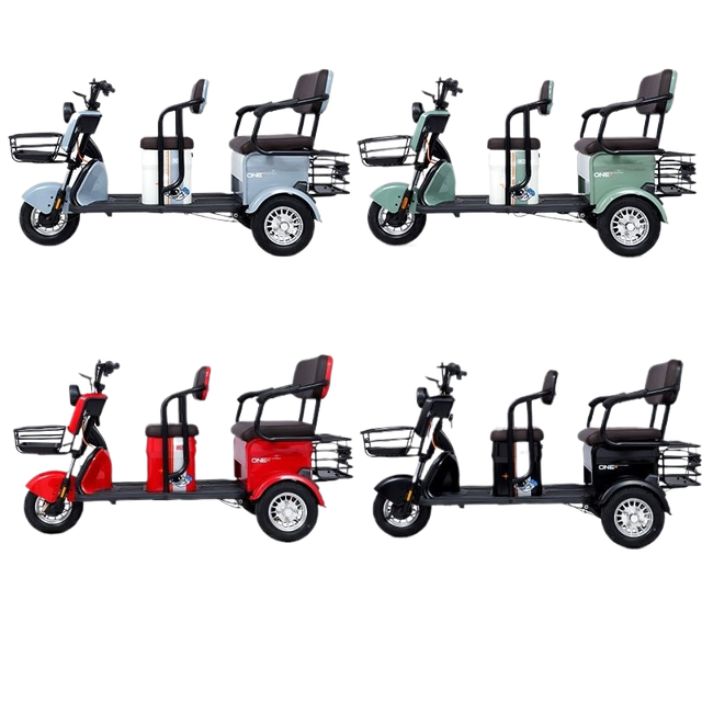 Electric Three-wheel Brushless Scooter for Passenger and Cargo 200KG Load Capacity 500W Motor Under 40km/h